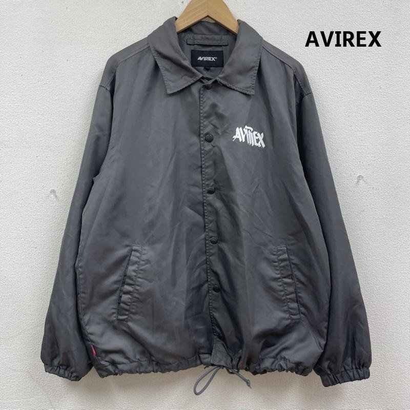 アヴィレックス AVIREX ジャケット、上着 ジャンパー、ブルゾン TAGGING DESIGN COACH JACKET バックプリント ジャケット L ダークグレー / ダークグレー / メンズ USED 古着 中古 50167471