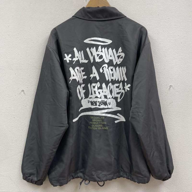 アヴィレックス AVIREX ジャケット、上着 ジャンパー、ブルゾン TAGGING DESIGN COACH JACKET バックプリント ジャケット L ダークグレー / ダークグレー / メンズ USED 古着 中古 50167471