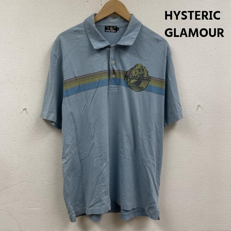 ヒステリックグラマー HYSTERIC GLAMOUR ポロシャツ 半袖 SUNSET HORIZON pt ヒスガール トップス ポロシャツ L 水色 / ライトブルー / メンズ USED 古着 中古 50167474