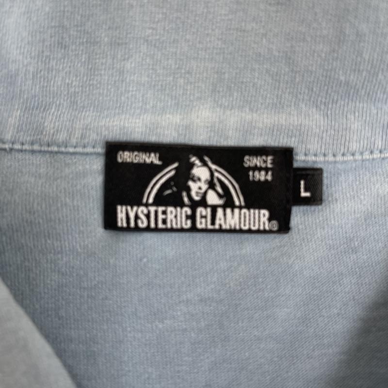 ヒステリックグラマー HYSTERIC GLAMOUR ポロシャツ 半袖 SUNSET HORIZON pt ヒスガール トップス ポロシャツ L 水色 / ライトブルー / メンズ USED 古着 中古 50167474