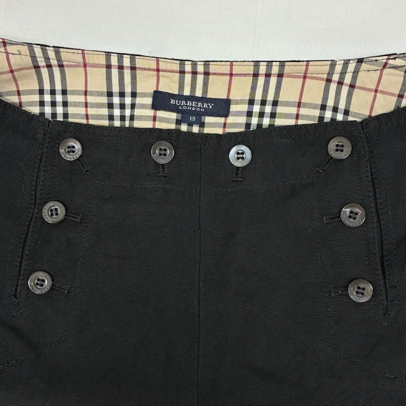 バーバリーロンドン Burberry London ボトムス ボトムス 裏ノバチェック 麻 リネン レーヨン セーラー ワイド パンツ 44 レディース USED 古着 中古 50167475