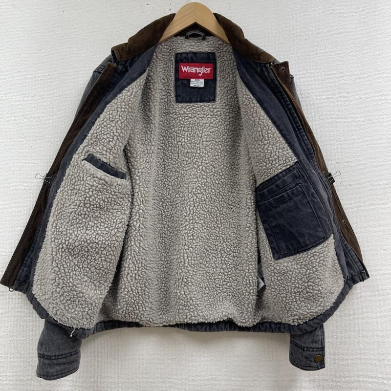 ラングラー Wrangler ジャケット、上着 ジャンパー、ブルゾン 裏ボア コーデュロイ 切替 ブラック デニム ジャケット カバーオール S 黒 / ブラック / black メンズ USED 古着 中古 50167476