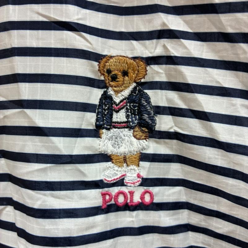 ポロラルフローレン POLO RALPH LAUREN ジャケット、上着 ジャンパー、ブルゾン 現行タグ ポロベア 刺繍 ボーダー 2WAY ナイロン ジャケット マウンテン パーカー L ガールズ USED 古着 中古 50167477