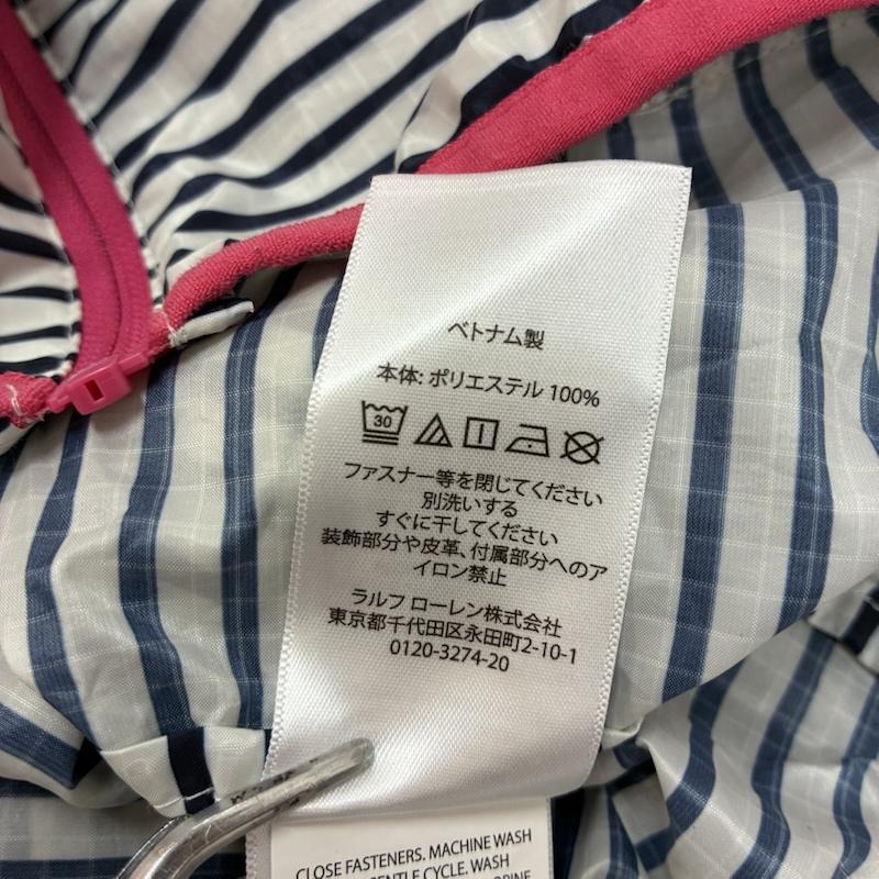 ポロラルフローレン POLO RALPH LAUREN ジャケット、上着 ジャンパー、ブルゾン 現行タグ ポロベア 刺繍 ボーダー 2WAY ナイロン ジャケット マウンテン パーカー L ガールズ USED 古着 中古 50167477