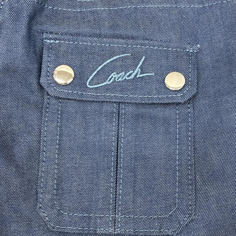 コーチ COACH パンツ デニム、ジーンズ センタープリーツ ストレッチ ブーツカット フレア デニムパンツ 2 レディース USED 古着 中古 50167478