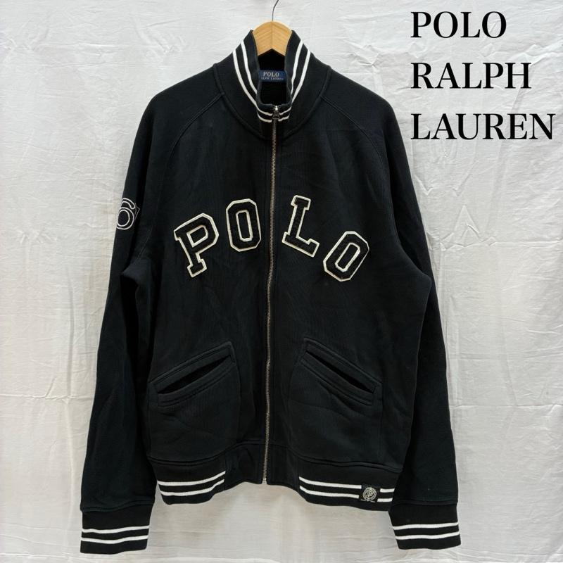 ポロラルフローレン POLO RALPH LAUREN ジャケット、上着 ジャンパー、ブルゾン アーチロゴ ワッペン ナンバリング ジップアップ ブルゾン スウェット生地 トラックジャケット L メンズ USED 古着 中古 50167480