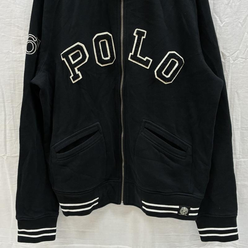 ポロラルフローレン POLO RALPH LAUREN ジャケット、上着 ジャンパー、ブルゾン アーチロゴ ワッペン ナンバリング ジップアップ ブルゾン スウェット生地 トラックジャケット L メンズ USED 古着 中古 50167480