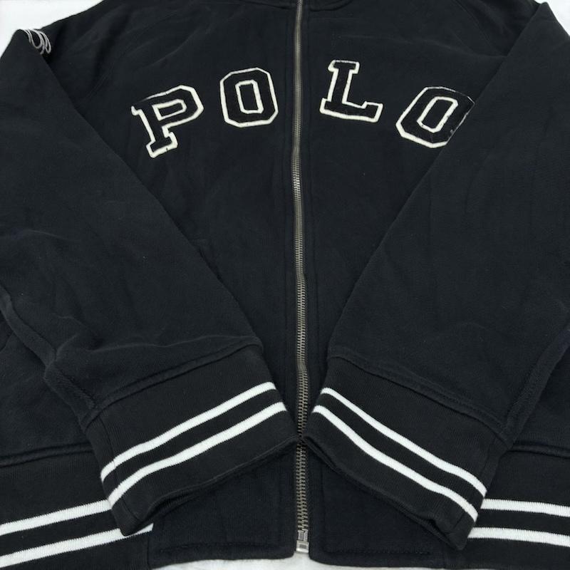 ポロラルフローレン POLO RALPH LAUREN ジャケット、上着 ジャンパー、ブルゾン アーチロゴ ワッペン ナンバリング ジップアップ ブルゾン スウェット生地 トラックジャケット L メンズ USED 古着 中古 50167480