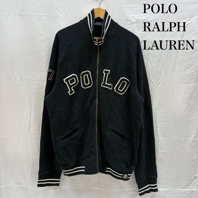 ポロラルフローレン POLO RALPH LAUREN ジャケット、上着 ジャンパー、ブルゾン アーチロゴ ワッペン ナンバリング ジップアップ ブルゾン スウェット生地 トラックジャケット L メンズ USED 古着 中古 50167482