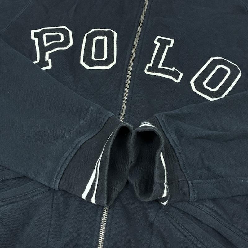 ポロラルフローレン POLO RALPH LAUREN ジャケット、上着 ジャンパー、ブルゾン アーチロゴ ワッペン ナンバリング ジップアップ ブルゾン スウェット生地 トラックジャケット L メンズ USED 古着 中古 50167482