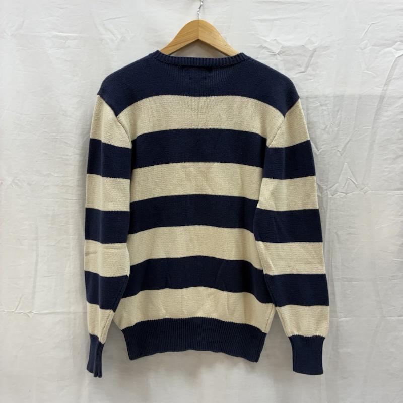 ポロバイラルフローレン Polo by RALPH LAUREN ニット、セーター 長袖 ポニー 刺繍 ボーダー コットン クルーネック ニット セーター S メンズ USED 古着 中古 50167483