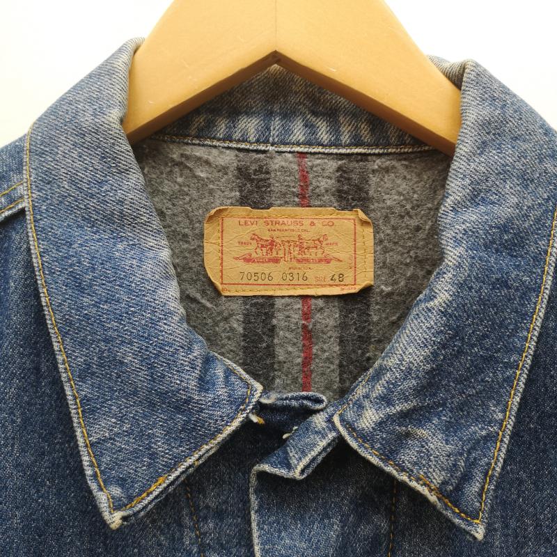 リーバイス Levi s ジャケット、上着 ジャンパー、ブルゾン 80s 70506-0316 527 デニム ジャケット ブランケット ビッグサイズ 48 48 インディゴ / インディゴ / Indigo メンズ USED 古着 中古 50167487