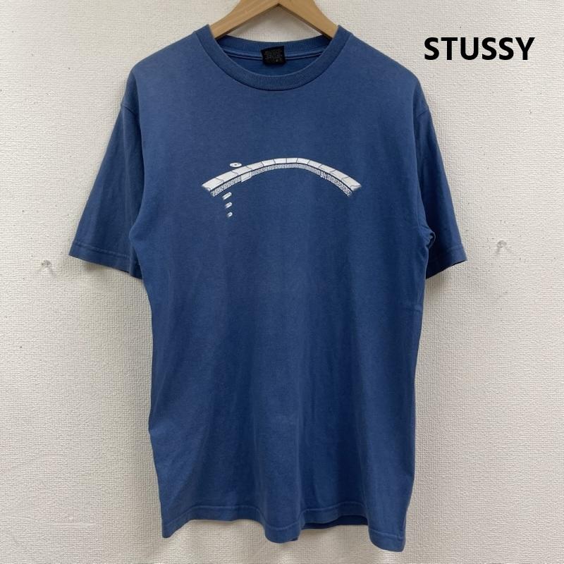 ステューシー STUSSY Tシャツ 半袖 90s 00s 紺タグ アーチ型 グラフィック プリント Tシャツ カットソー M 青 / ブルー / blue メンズ USED 古着 中古 50167493
