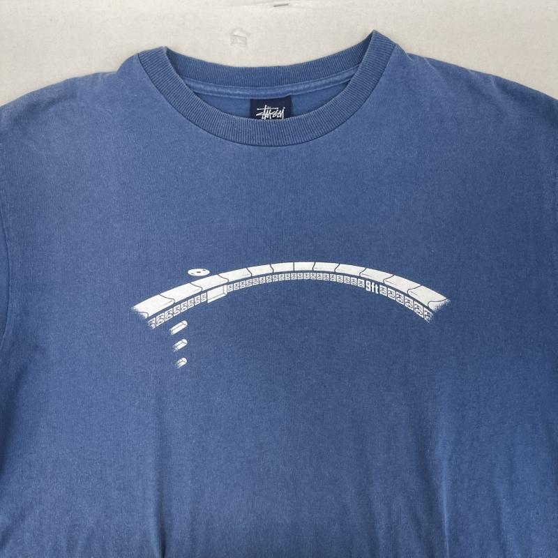 ステューシー STUSSY Tシャツ 半袖 90s 00s 紺タグ アーチ型 グラフィック プリント Tシャツ カットソー M 青 / ブルー / blue メンズ USED 古着 中古 50167493