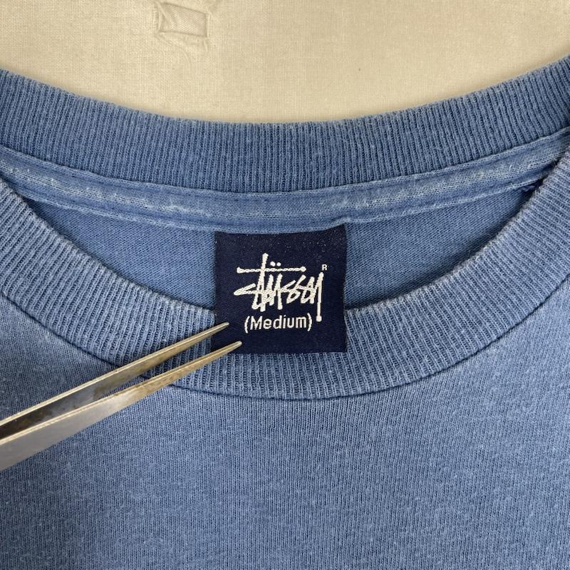 ステューシー STUSSY Tシャツ 半袖 90s 00s 紺タグ アーチ型 グラフィック プリント Tシャツ カットソー M 青 / ブルー / blue メンズ USED 古着 中古 50167493