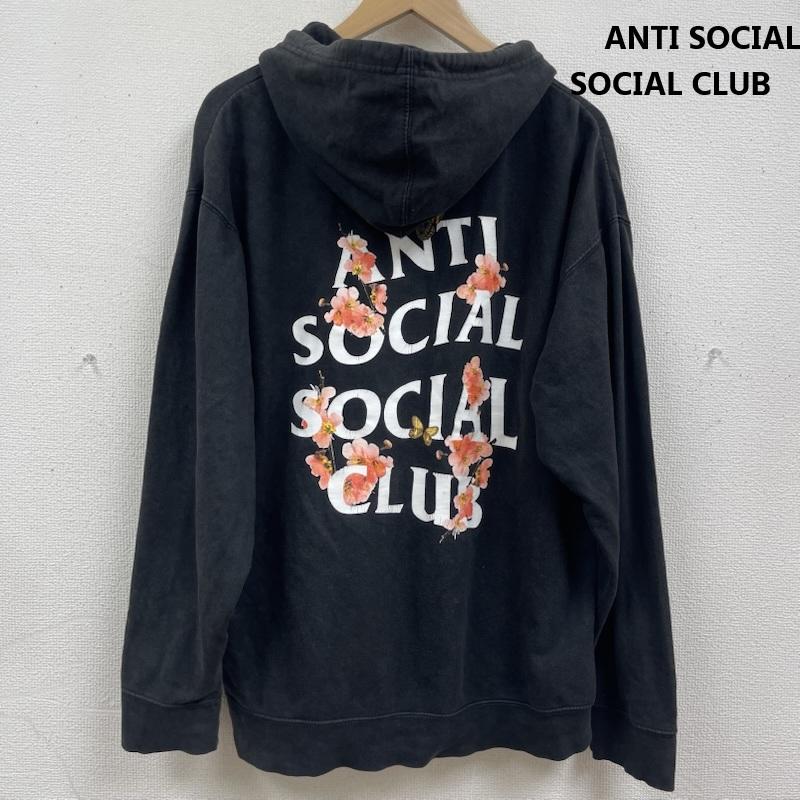 アンチソーシャルソーシャルクラブ ANTI SOCIAL SOCIAL CLUB パーカー 長袖 USA製 Kkoch Black Hoodie 桜 花 バックプリント パーカー トレーナー L 黒 / ブラック / black メンズ USED 古着 中古 50167495