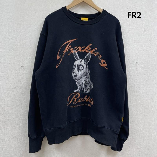エフアールツー FR2 トレーナー 長袖 ホラー兎 グラフィック プリント 裏起毛 スウェット トレーナー L 黒 / ブラック / black メンズ USED 古着 中古 50167496