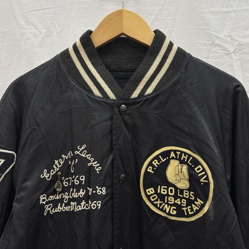 ポロラルフローレン POLO RALPH LAUREN ジャケット、上着 ジャンパー、ブルゾン NEW YORK BOXING CLUB リバーシブル スタジャン バーシティ ジャケット XL 黒 / ブラック / black メンズ USED 古着 中古 50167502