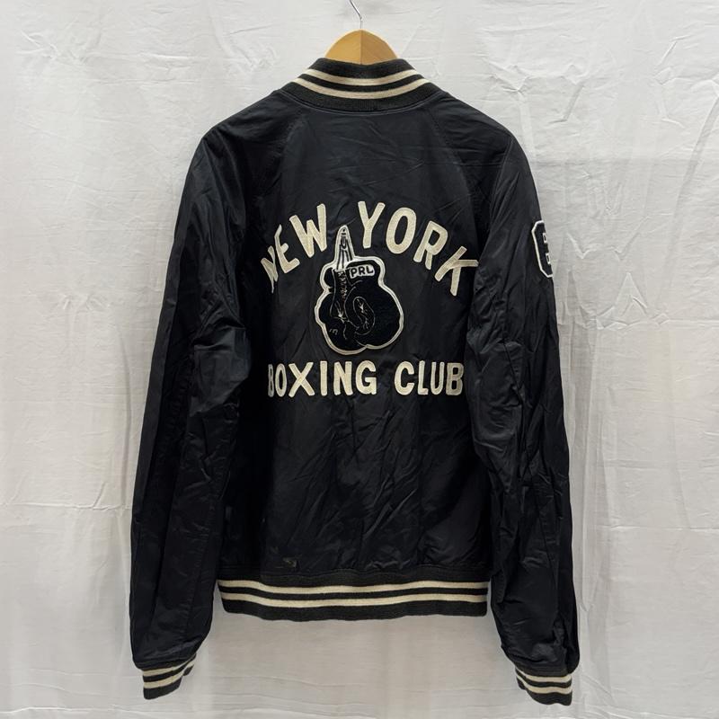 ポロラルフローレン POLO RALPH LAUREN ジャケット、上着 ジャンパー、ブルゾン NEW YORK BOXING CLUB リバーシブル スタジャン バーシティ ジャケット XL 黒 / ブラック / black メンズ USED 古着 中古 50167502