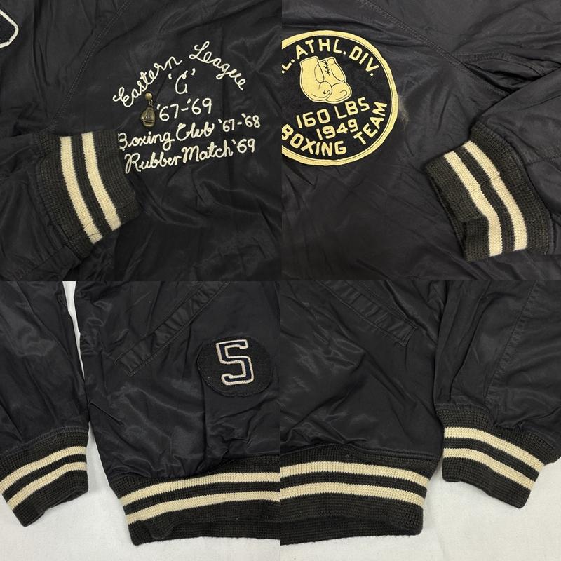 ポロラルフローレン POLO RALPH LAUREN ジャケット、上着 ジャンパー、ブルゾン NEW YORK BOXING CLUB リバーシブル スタジャン バーシティ ジャケット XL 黒 / ブラック / black メンズ USED 古着 中古 50167502