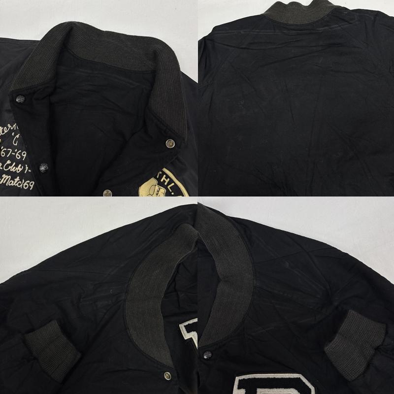 ポロラルフローレン POLO RALPH LAUREN ジャケット、上着 ジャンパー、ブルゾン NEW YORK BOXING CLUB リバーシブル スタジャン バーシティ ジャケット XL 黒 / ブラック / black メンズ USED 古着 中古 50167502