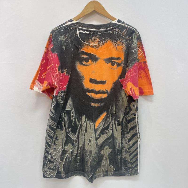 ヴィンテージ VINTAGE Tシャツ 半袖 90 s Jimi Hendrix ジミ ヘンドリックス モスキートヘッド 大判 総柄 プリント バンT XL 橙 / オレンジ / orange X 黒 / ブラック / black X 赤 / レッド / red メンズ USED 古着 中古 50167505