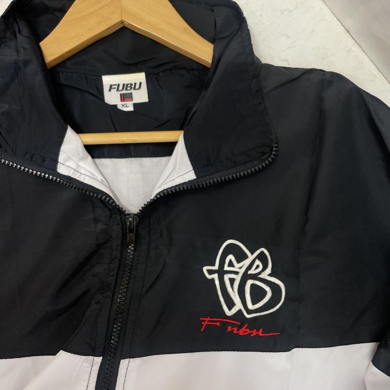 フブ FUBU ジャケット、上着 ジャンパー、ブルゾン セットアップ ジャージ フルジップ ワンポイント ロゴ ナイロン XL 黒 / ブラック / black X 白 / ホワイト / white X 赤 / レッド / red メンズ USED 古着 中古 50167506
