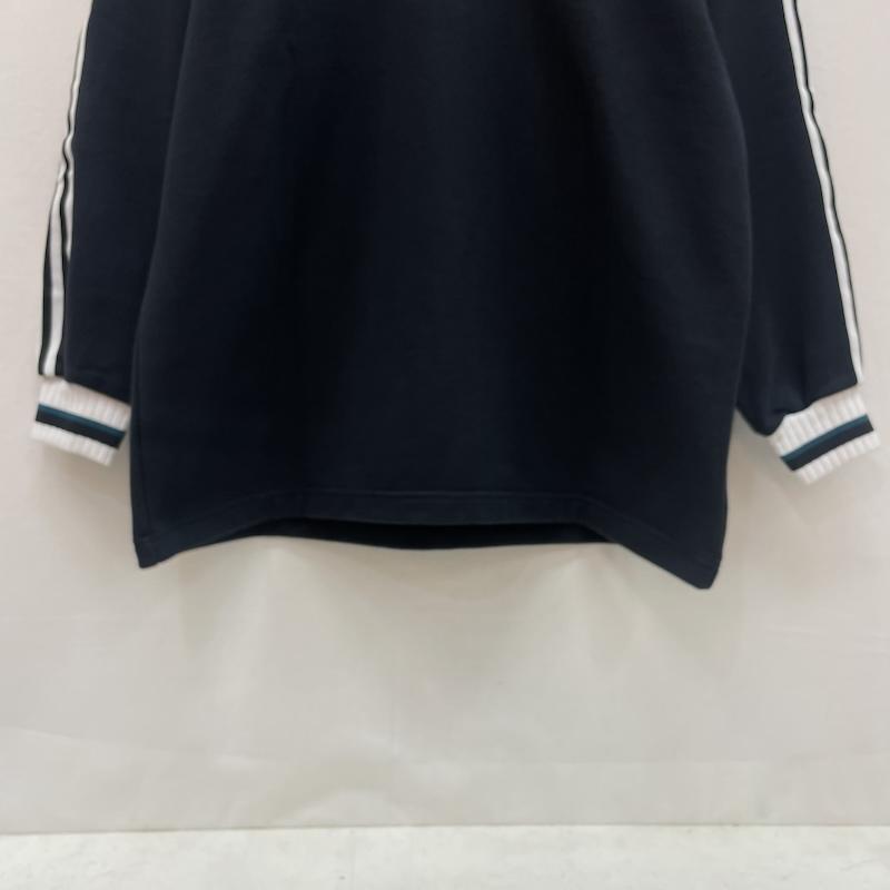 アディダス adidas トレーナー 長袖 90s デサント製 ヴィンテージ Vネック ビッグ ロゴ スウェット 0 黒 / ブラック / black X 白 / ホワイト / white X 緑 / グリーン / green メンズ USED 古着 中古 50167509