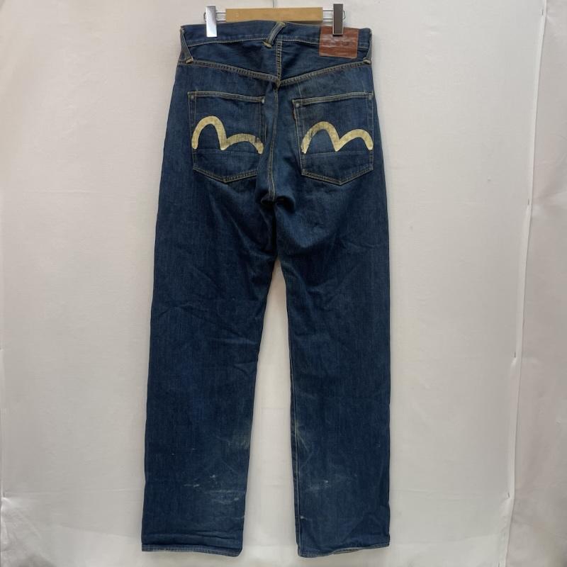 エヴィス EVISU パンツ デニム、ジーンズ 白カモメ lot.2001 No.3 セルビッチ デニム 32インチ インディゴ / インディゴ / Indigo メンズ USED 古着 中古 50167519