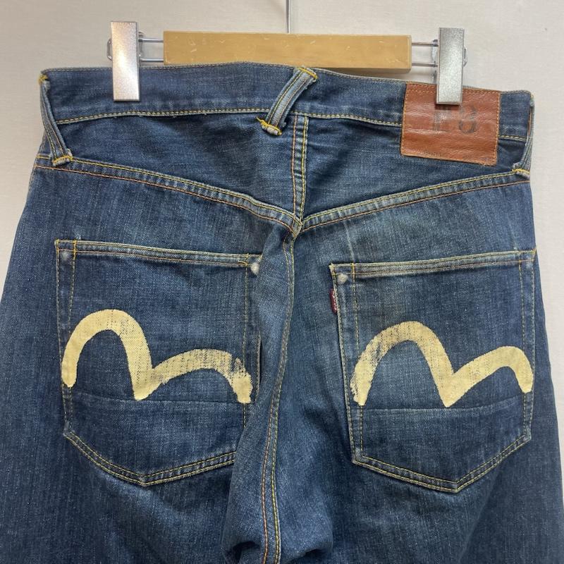 エヴィス EVISU パンツ デニム、ジーンズ 白カモメ lot.2001 No.3 セルビッチ デニム 32インチ インディゴ / インディゴ / Indigo メンズ USED 古着 中古 50167519