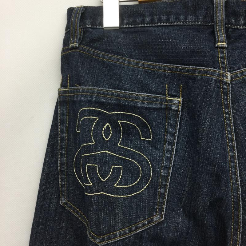 ステューシー STUSSY パンツ デニム、ジーンズ ステューシー デニムパンツ SSリンク ブロークンクラウン 刺繍ロゴ 30インチ 刺繍 インディゴ / インディゴ / Indigo メンズ USED 古着 中古 50167520
