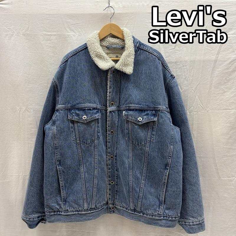 リーバイス Levi s ジャケット、上着 ジャンパー、ブルゾン Silvertab シルバータブ A3180-0000 裏ボア デニム トラッカー ジャケット RELAXED L メンズ USED 古着 中古 50167521