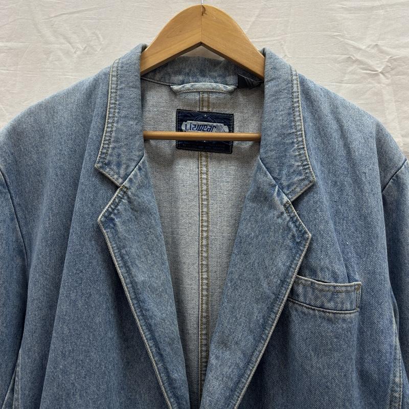 古着 USED ジャケット、上着 ジャンパー、ブルゾン Lizwear デニム テーラード ジャケット 2B ノッチドラペル S メンズ USED 古着 中古 50167522