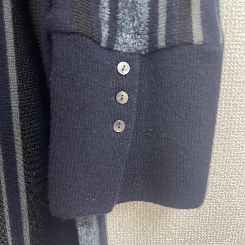 パブリックトウキョウ PUBLIC TOKYO ワンピース ロングスカート 日本製 エンブロイダリー ストライプ ワンピース ニット ロング ワンピース 161510008 FREE 紺 / ネイビー / navy レディース USED 古着 中古 50167523