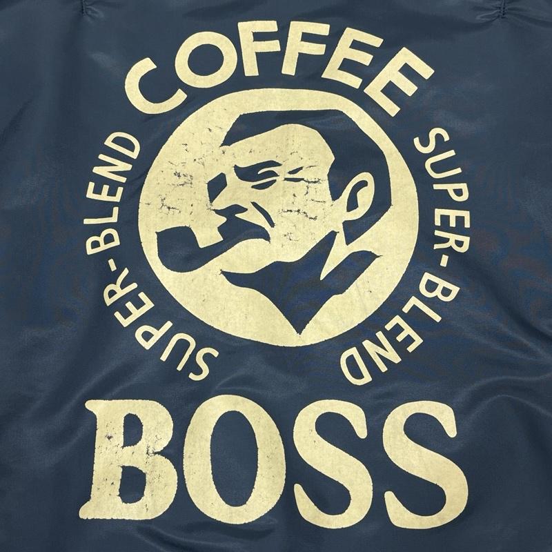 ボス BOSS ジャケット、上着 ジャンパー、ブルゾン ボスジャン ロゴ プリント MA-1 ミリタリー フライト ジャケット 中綿 M 紺 / ネイビー / navy メンズ USED 古着 中古 50167525