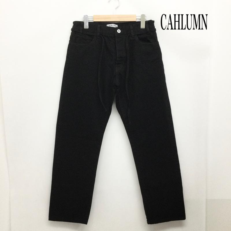 古着 USED パンツ デニム、ジーンズ ジーンズ CAHLUMNカウラム Selvedge Denim Pant “straightセルビッチ デニムパンツ ストレート M 無地 黒 / ブラック / black メンズ USED 古着 中古 50167526