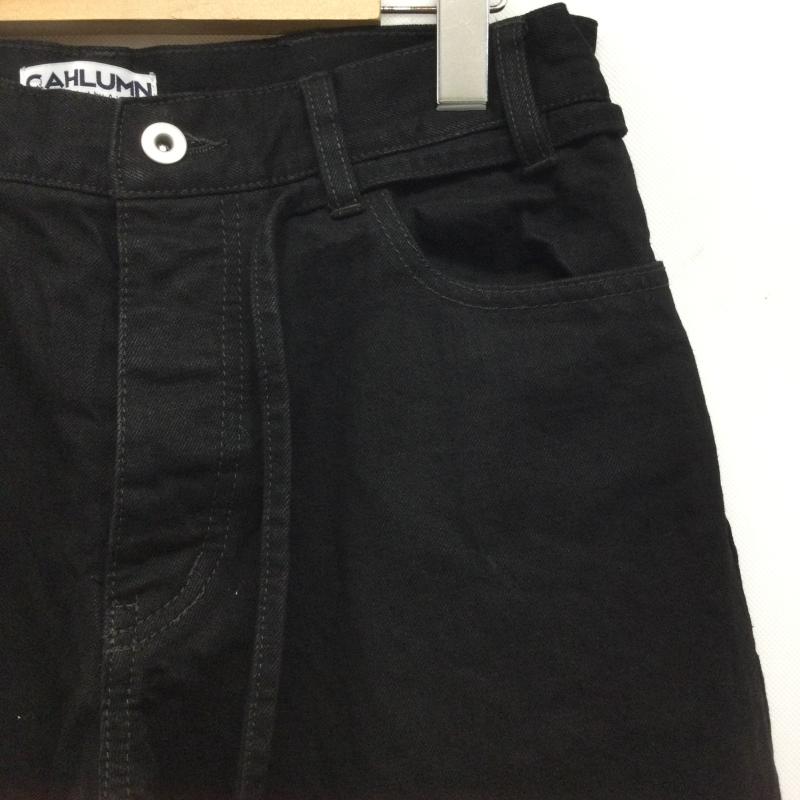 古着 USED パンツ デニム、ジーンズ ジーンズ CAHLUMNカウラム Selvedge Denim Pant “straightセルビッチ デニムパンツ ストレート M 無地 黒 / ブラック / black メンズ USED 古着 中古 50167526