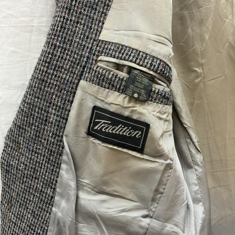 ハリスツイード HARRIS TWEED ジャケット、上着 ジャケット、ブレザー 80s 90s ネップ ミックス チェック カナダ製 テーラード ジャケット ヴィンテージ - メンズ USED 古着 中古 50167531