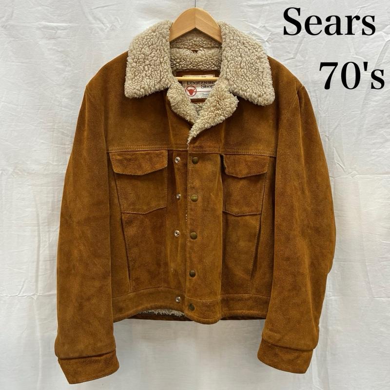 シアーズ SEARS ジャケット、上着 レザージャケット 70s The Leather Shop シェルパ ライニング スエード レザー ランチ ジャケット ヴィンテージ 42 メンズ USED 古着 中古 50167537