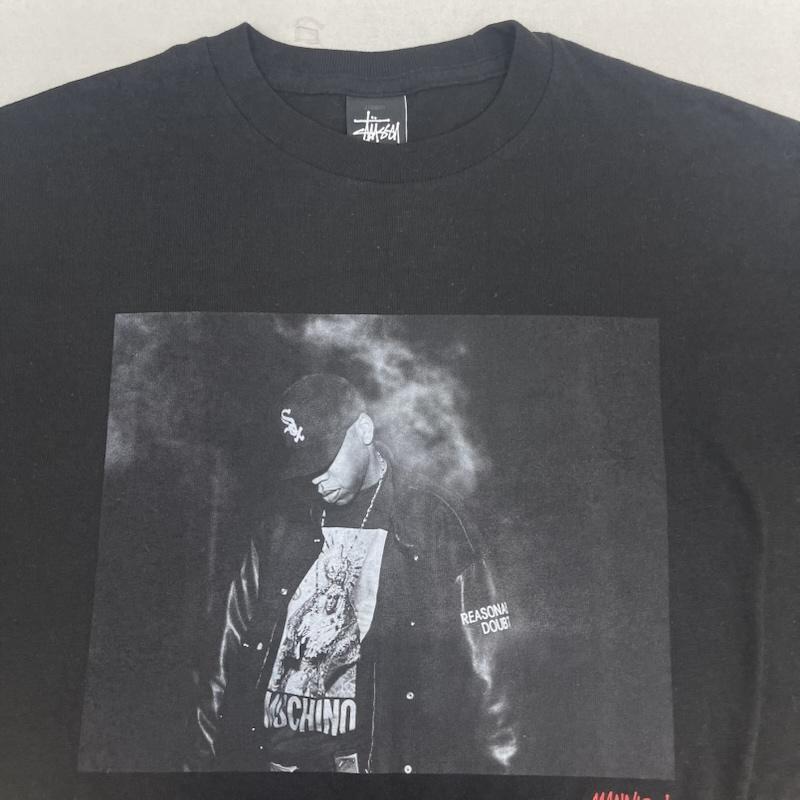 ステューシー STUSSY Tシャツ 半袖 11aw Lafayette 4ネーム 限定コラボ フォト Tシャツ カットソー L 黒 / ブラック / black メンズ USED 古着 中古 50167538