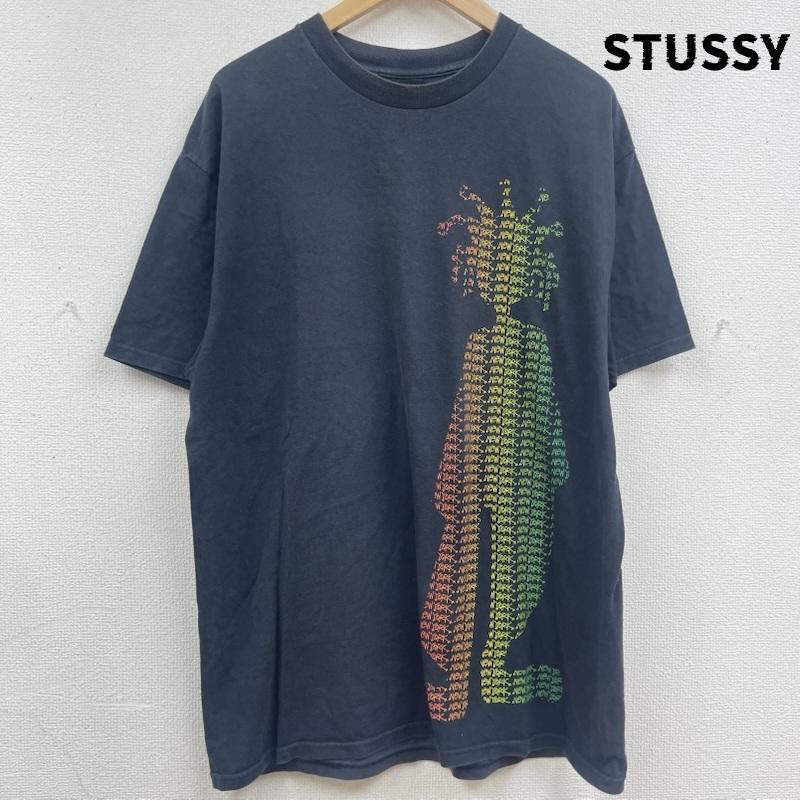 ステューシー STUSSY Tシャツ 半袖 90s 00s メキシコ製 New York King Sanchoman / Shadowman プリント Tシャツ L 黒 / ブラック / black メンズ USED 古着 中古 50167539