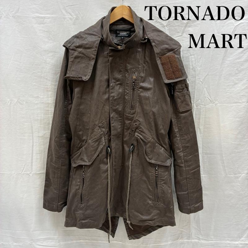 トルネードマート TORNADO MART コート コート一般 00s タイガー ストライプ ボア ライナー コーティング コットン ジップ ギミック モッズコート アーカイブ M メンズ USED 古着 中古 50167540