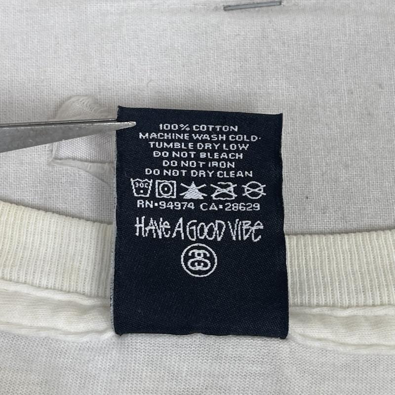 ステューシー STUSSY Tシャツ 半袖 メキシコ製 Yo! MTV Raps × PUBLIC ENEMY コラボ プリント Tシャツ M 白 / ホワイト / white メンズ USED 古着 中古 50167541