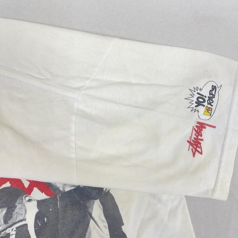 ステューシー STUSSY Tシャツ 半袖 メキシコ製 Yo! MTV Raps × PUBLIC ENEMY コラボ プリント Tシャツ M 白 / ホワイト / white メンズ USED 古着 中古 50167541