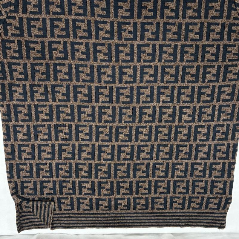 フェンディ FENDI ニット、セーター 長袖 more 90s イタリア製 FF ズッカ柄 アクリル ウール クルーネック ニット セーター ヴィンテージ アーカイブ - レディース USED 古着 中古 50167542