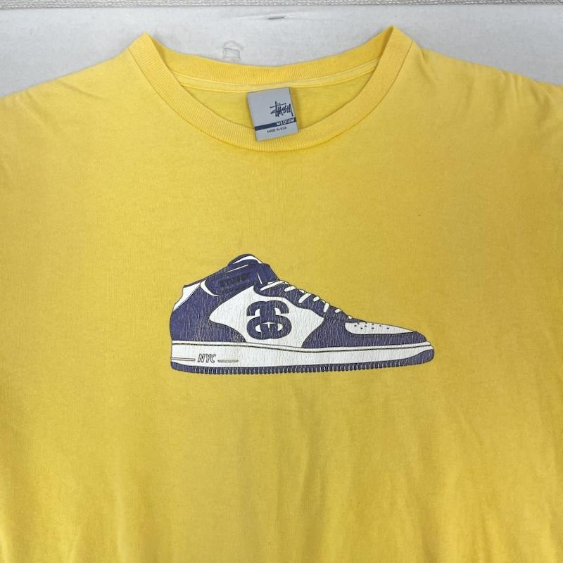 ステューシー STUSSY Tシャツ 半袖 90s USA製 OLD STUSSY スニーカー グラフィック Tシャツ M 黄 / イエロー / yellow メンズ USED 古着 中古 50167543