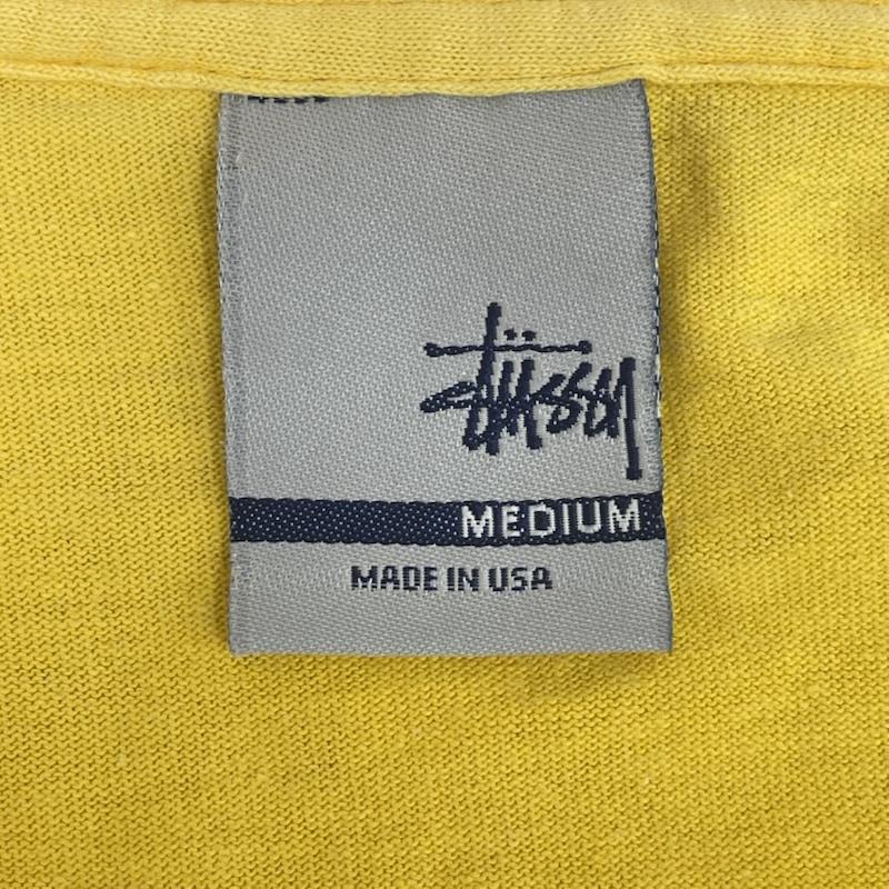 ステューシー STUSSY Tシャツ 半袖 90s USA製 OLD STUSSY スニーカー グラフィック Tシャツ M 黄 / イエロー / yellow メンズ USED 古着 中古 50167543