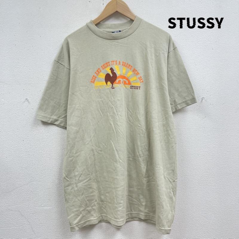 ステューシー STUSSY Tシャツ 半袖 90s 紺タグ メキシコ製 ルースター プリント Tシャツ カットソー L オリーブグリーン / オリーブグリーン / メンズ USED 古着 中古 50167544