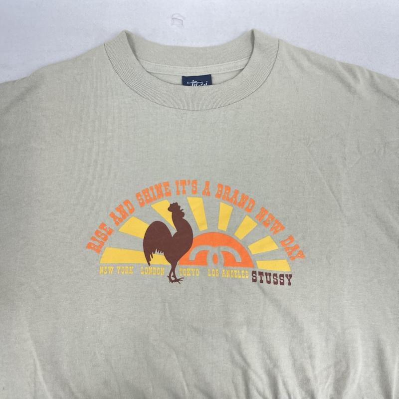 ステューシー STUSSY Tシャツ 半袖 90s 紺タグ メキシコ製 ルースター プリント Tシャツ カットソー L オリーブグリーン / オリーブグリーン / メンズ USED 古着 中古 50167544