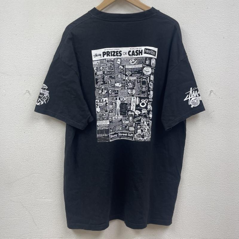 ステューシー STUSSY Tシャツ 半袖 90s 00s メキシコ製 STAND FIRM プリント Tシャツ カットソー XL 黒 / ブラック / black メンズ USED 古着 中古 50167547